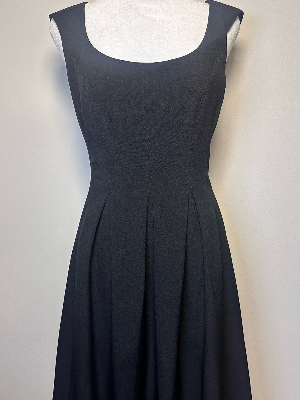 Nine West Black Cap Sleeve Fit-and-Flare Dress